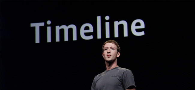 Mark Zuckerberg introducing Timeline.